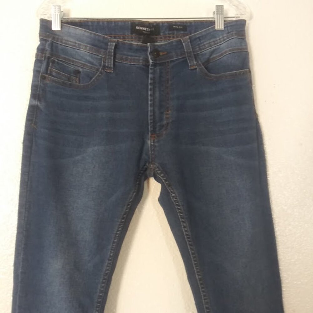 Kenneth Cole men's size 32X30 slim fit medium wash jeans - Picture 2 of 13